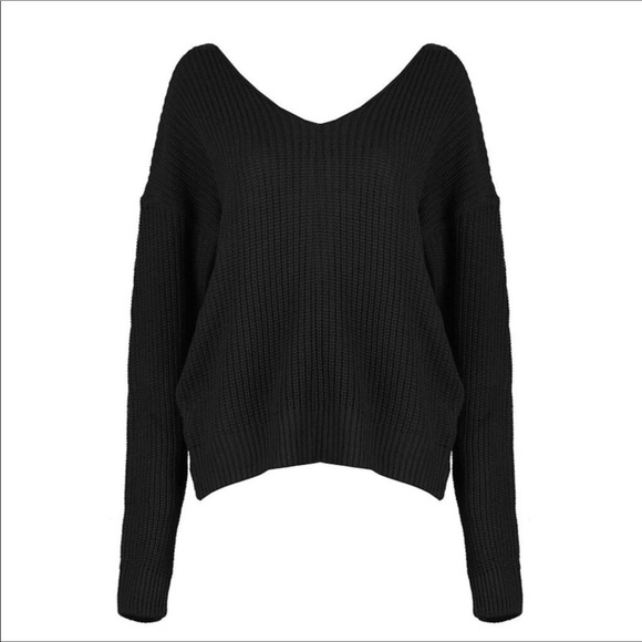 SALE Twisted Open BackFront Twist Knot Sweater - Picture 5 of 7